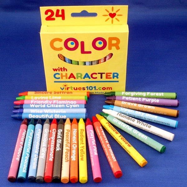 Color with Character Crayons that teach virtues