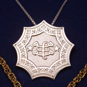 Silver Plated Ringstone Symbol Pendant
