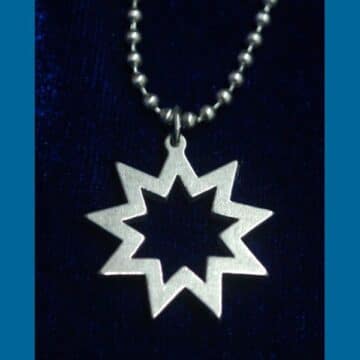 Stainless Steel Bahai Star Necklace
