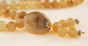 Yellow Jade Bahai Prayer Beads