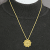 Gold Plated Ringstone Symbol Pendant on 20 inch rope chain