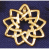 Floating Floral 9-Pointed Star in Gold Plated Sterling Silver