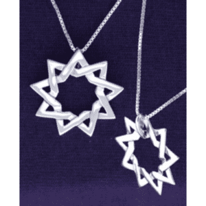 9-pointed Star Pendant in Sterling Silver (Small)