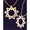 Floating Medium 9-pointed Star in Gold-Plated Sterling