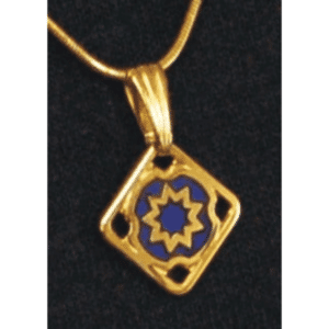 9 Pointed Star Charm - blue
