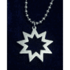 Steel Bahai Star Pendant with chain