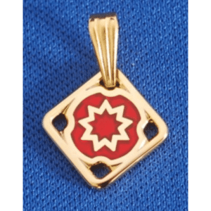 9 Pointed Star Charm - red