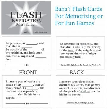 Flash of Inspiration Baha'i Quote Flash Cards