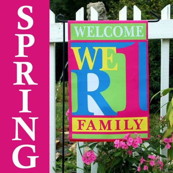 WeR1 Family 4-Seasons Welcome Garden/Door Flag