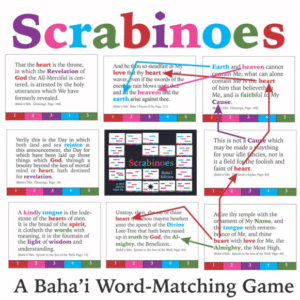 Scrabinoes Bahai Word-Matching Card Game