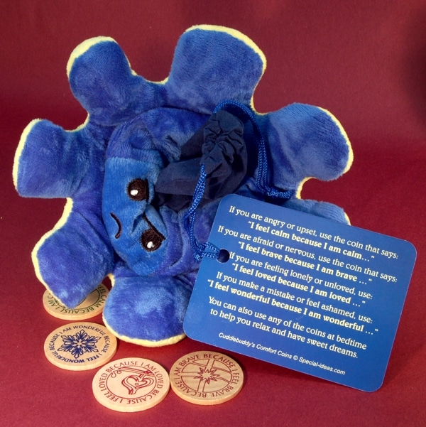 Calming Coins with Reversible Happy/Sad Octopus Cuddlebuddy