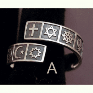 Silver interfaith ring