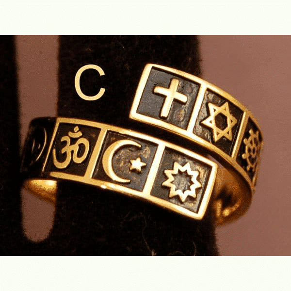 Sterling Interfaith Ring