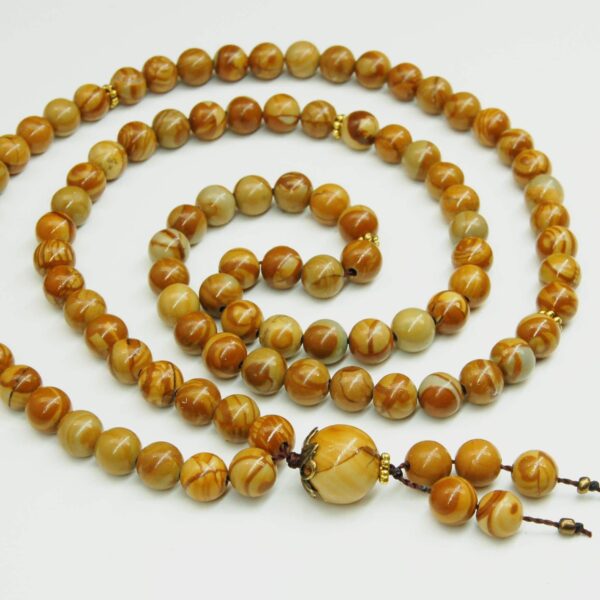 Natural Wood Lace Bahai Prayer Beads