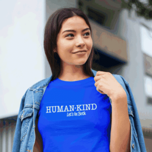 Human-Kind T-shirt in Royal Blue
