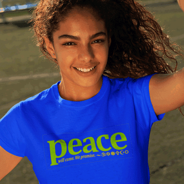 Promise of Peace T-shirt in Blue