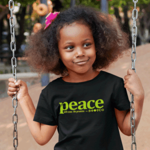 Peace with Come T-shirt on child