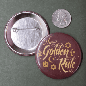 Golden Rule button - front and back