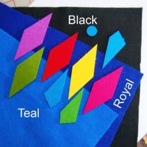 Felt Workspace for Star Craft Puzzle, showing new TEAL option