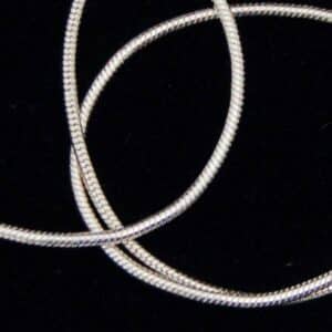 Silver-plated snake chain detail