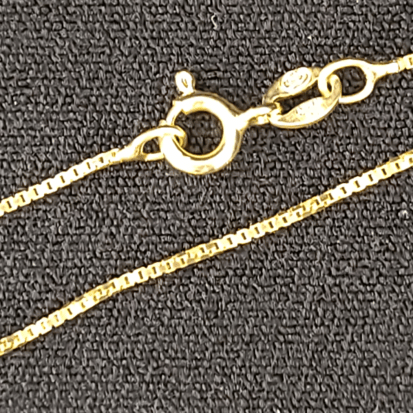 Closeup of Gold Vermeil Chain