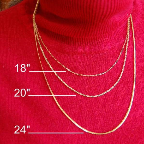 24″ Gold-Plated Herringbone Chain