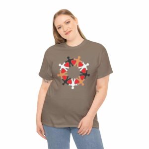 Woman wearing Unity in Diversity T-shirt