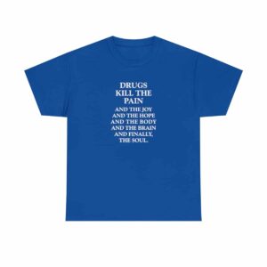 Drugs T-shirt in Royal Blue