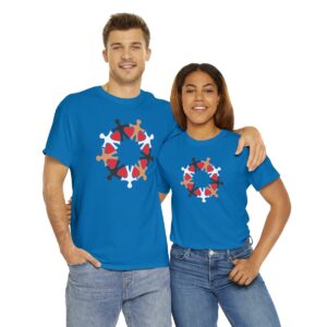 Couple wearing Unity in Diversity T-shirts