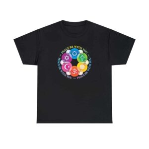 Interfaith Design on Black T-shirt