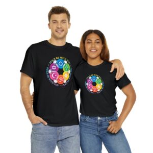 Couple in Black Interfaith T-shirts