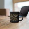 Work Is Worship Black Coffee Mug