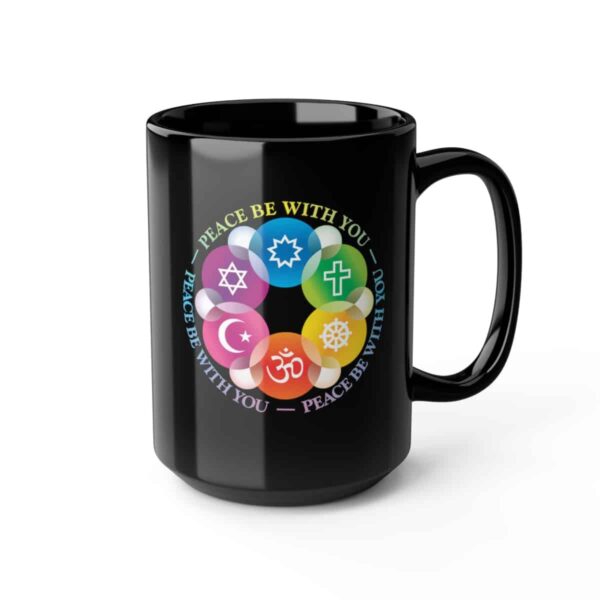 Black Interfaith Peace Be With You 15oz Coffee Mug