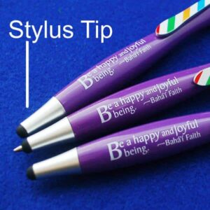 "Be a happy and joyful being" pens