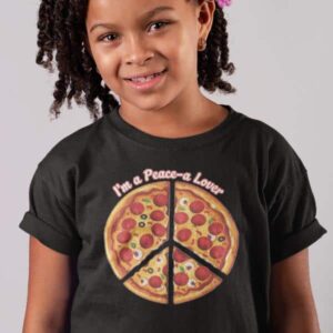 Kids Peace-a Lover T-shirt in Black