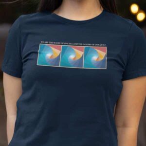 Woman's Waves of One Sea Quilters Shirt - closeup