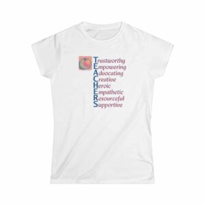 A Teacher's Qualities T-shirt on White