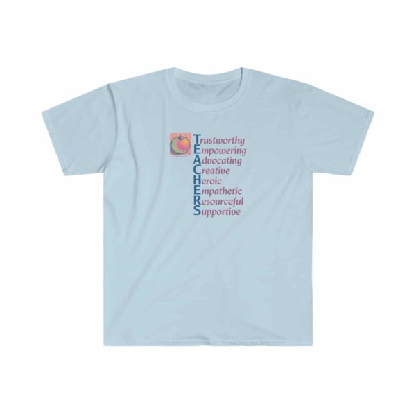 A Teacher's Virtues T-shirt in Light Blue