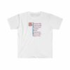 A Teacher's Virtues T-shirt on White