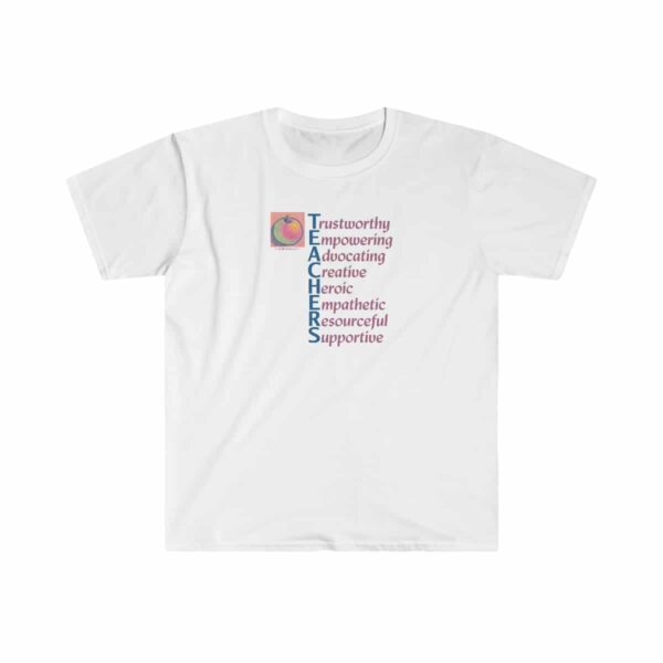 A Teacher's Virtues T-shirt on White