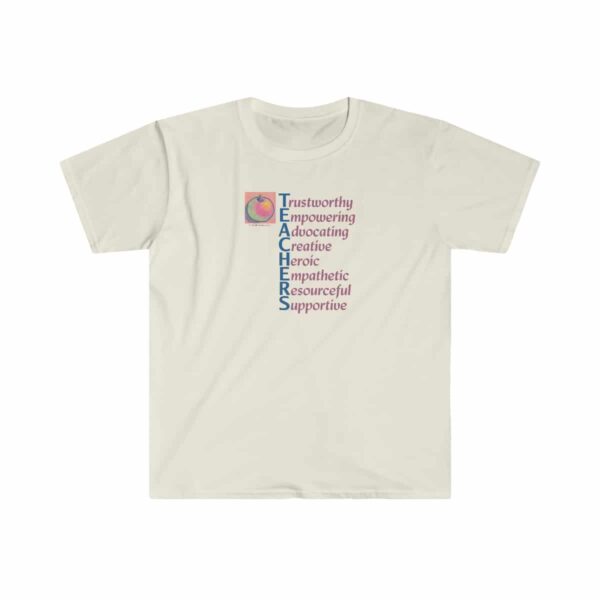 A Teacher's Virtues T-shirt on Natural