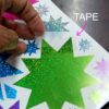 Lift large stars with tape