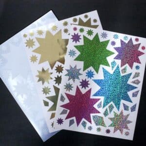 93 Assorted Colorful 9-Pointed Stars