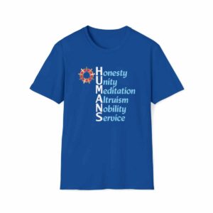 Human's Character Strengths T-shirt on Royal Blue