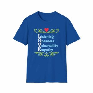 Signs of LOVE t-shirt on Royal Blue