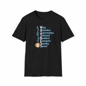 Waitress’ Qualities T-Shirt in Black