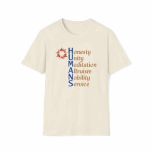 Human's Character Strengths T-shirt on Natural