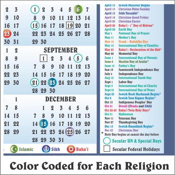 Diversity Resources Interfaith Calendar 2025 Lisa Olivie