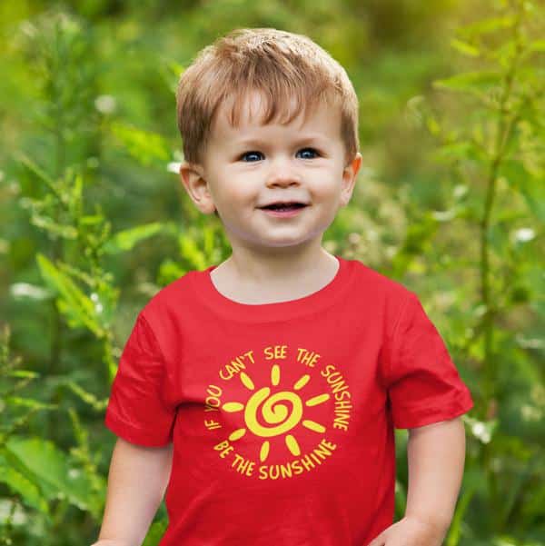 Be the Sunshine Kid's T-shirt in Red