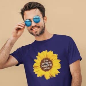 Be the Sunshine Sunflower T-shirt in Navy